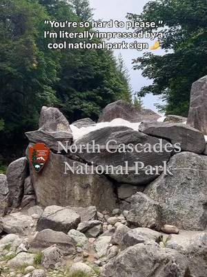 Apparently, I’m hard to please… meanwhile I’m out here fangirling over a sign 😅 SHARE this with someone who geeks out over national park signs too. I’ve been to 30 national parks, and this North Cascades National Park sign takes the crown for coolest I’ve seen yet. Built right into a cluster of boulders with the park emblem front and center, it looks like it’s part of the mountain itself. Also, the snow on top of it is fake, but looks so cool! What’s the coolest national park sign you’ve seen? If you have a photo, share it in the comments! 👇   #northcascadesnationalpark #nationalparkroadtrip #nationalparksusa #Outdoors #adventure travel explore nationalpark