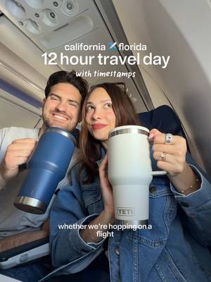 12 hour travel day necessities 💦✈️ #YETI_Partner  We truly never go anywhere without our water bottles and our @YETI Travel Straw Mugs are perfect for both road trips and long travel days in the airport. They’re leak-free, durable, and keep your drink cold all day long!  Currently soaking up the sun on the Gulf because summer is basically here 🌞  Make sure to gear up with YETI for your next outdoor adventure no matter where you’re going! 🚙 #BuiltfortheWild #ad #traveldayvlog
