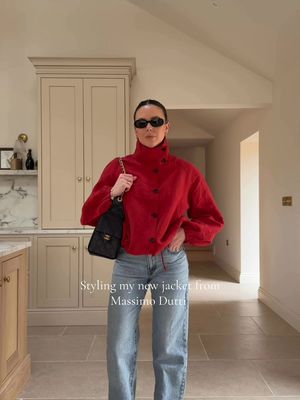 I think I’m obsessed!!! The perfect red linen jacket for Spring / Summer ❤️‍🔥 #fyp #haul #outfits #springoutfits 