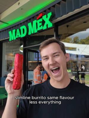 NEW! Slimline Burrito - 30% smaller, just like you 🤏🌯 Same flavour, just less… everything else. Part of our new Ozempic-friendly range #madforit