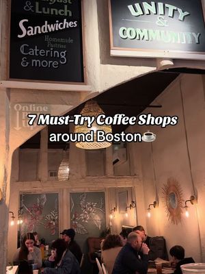 These are some of my favorite recent cafes in and surrounding Boston! Listed are: 📌Faro Cafe in Harvard Square - cozy coffee shop with seating & chess. Loved the latte & could see this as a great spot to catch up with a friend  📌Brothers & Sisters Co in Brookline - small space but perfect spot to wfh/study 📌Bom Dough with multiple Cambridge locations - cafe with pao de quiejo (cheese bread) and wifi for wfh 📌Glasser Coffee in Brighton  📌Vester in South Boston & Cambridge - good coffee / food, and perfect for coworking with space & wifi 📌Wishing Cup in Downtown - I love their strawberry matcha! 📌Sip of Joy - turkish inspired coffee shop in the South End #bostonfoodies #sachaeats #bostonfood #bostonma 