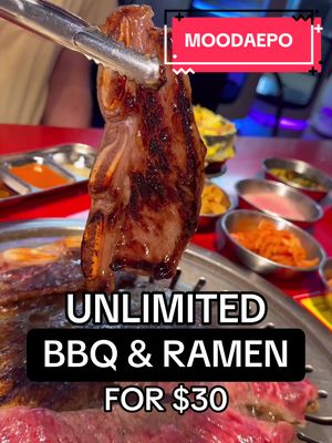 UNLIMITED KOREAN BBQ & RAMEN FOR $30 🍖 #dallasfood #bbq #noodles #dallasrestaurants #dallasfoodie 