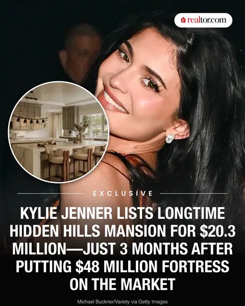 Reality TV superstar and fashion mogul Kylie Jenner has put her longtime California mansion on the market for $20.25 million—nearly 10 years after she scooped up the enormous abode for almost half that price. Kylie, 28, who is currently in a very high-profile relationship with Timothee Chalamet, purchased the sprawling 13,200-square-foot Hidden Hills dwelling for $12.05 million in late 2016, when she was just 19. It initially served as the on-screen star's primary residence for many years. However, it appears that Kylie—who is the youngest sister of Kim Kardashian, Khloe Kardashian, Kourtney Kardashian, and Kendall Jenner—is ready for a change, having also listed her enormous concrete abode in the Holmby Hills for the even higher price of $48 million in December. #kyliejenner #mansion #hiddenhills #realestate 