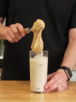 Instant coffee ice cream!  It was surprisingly easy to make and was a nice treat to have. It was tasty scooped on top of milk and is convenient since it’s basically just batch making your coffee for the week! #instantcoffee #coffee
