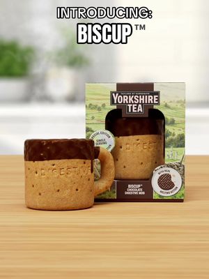 Meet the mug you can eat!  This is the new Yorkshire Tea Biscup.  A fully* functioning mug made from delicious, crunchy biscuit.  Boasting all* the modern features you demand in a drinking vessel, like: - A hole to put tea in - A handle - Sides Available from today in all good supermarkets.  *Not legally binding #Biscup 