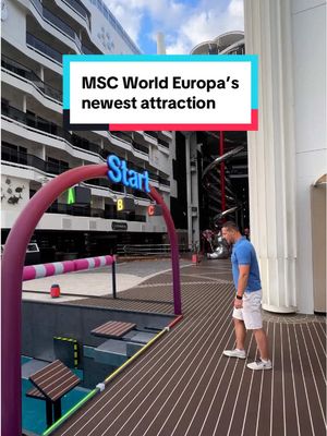 Introducing our new attraction: Ocean Run 🏃‍♂️  MSC World Europa presents its most daring experience yet: an over-water obstacle course designed to test balance, bravery and agility.   @Janusz Ronki  #MSCWorldEuropa #AprilFools #MSCCruises #cruisetok #cruiseship