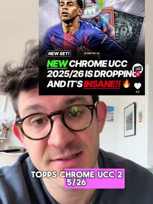 A calm and measured reaction to the news that #topps chrome UCC 25/26 is dropping tomorrow. S/o to @SlabSyncUK for the photos and breaking the news. I’m gonna go broke.  #soccercards #footballcards #collector #fyp