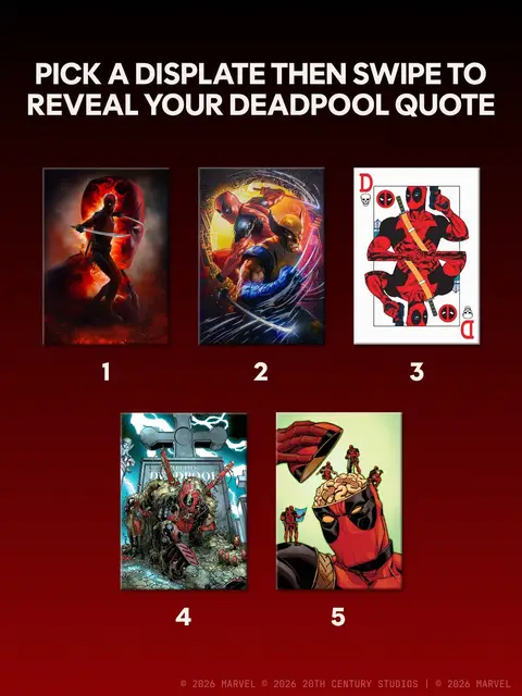 Choose a Deadpool Displate and get a quote from the Merc with a Mouth (no refunds) 👀 Shop our entire Deadpool collection only at #displate  …and check out our Latest Limited Edition releasing tonight at 6:01PM EST/12:01AM CET