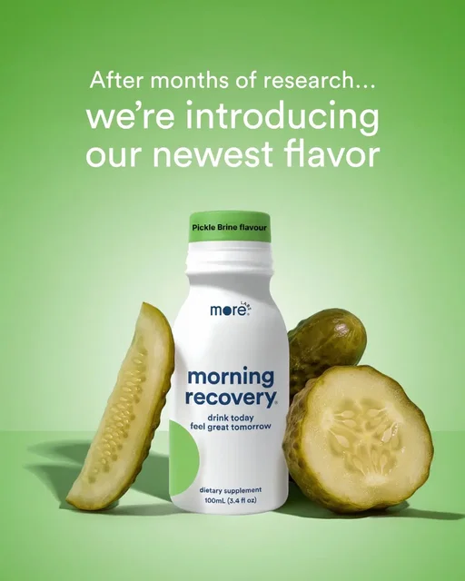 You asked and we listened! We’ve heard what people drink after a night out… So we figured.. why not bottle it? Introducing Morning Recovery - Pickle Brine Edition ✨ #morningrecovery #MoreLabs #pickles #newflavor #pickletok 