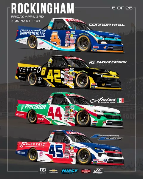 Swipe for the paint previews ahead of Rockingham!  #PressTheAttack | #TeamChevy 