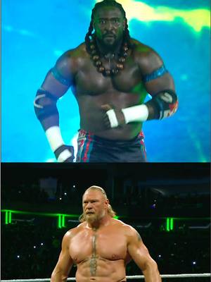 goosebumps. #WWE #ObaFemi #BrockLesnar 