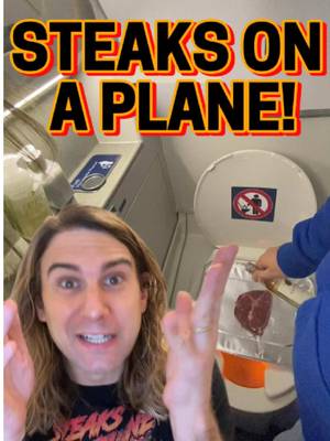 Steaks on a plane?! My bad!! I made a misteak!!! Come see me on tour! Follow for my dates!! #comedian #airplane #steaks #fyp