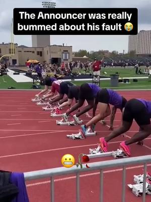 Hearing that click on the track is the worst 😭 (via tarnue_david/ig) #trackandfield #announcer #sports #fail #funny 