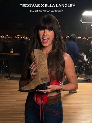 Behind the scenes with @Ella Langley on the set of Choosin’ Texas. Watch the full official music video out now. #EllaLangley #ChoosinTexas #Tecovas