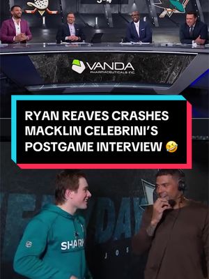 Ryan Reaves + Macklin Celebrini = the duo you didn’t know you needed 🤣 #NHL #MacklinCelebrini #hockey #RyanReaves #SanJoseSharks 