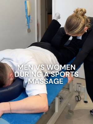 Men vs women during a sports massage 😅 Same pressure… very different reactions 💀 #SportsMassage #GymHumour #MenVsWomen #Relatable #Physio #Recovery #funnymoments