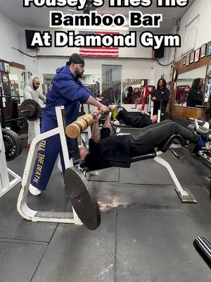 Fouseys tries the bamboo bar at Diamond Gym #gym #motivation 