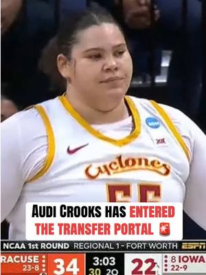 Crooks has put her name in the transfer portal, per Alexa Philippou. Where should she sign? 🤔 #collegebasketball #womensbasketball #basketball #iowastate 