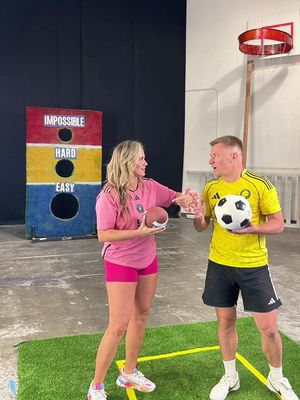 Which sport is easier?🏈or ⚽️ @Andrew Henderson #sports #Soccer #football #challenge 