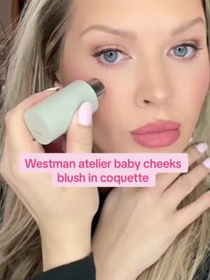 @Westman-Atelier baby cheeks blush stick in coquette . Find the link to this blush in my shelf link above ! 🩷 #pinkblush #blushtrend #creamblush #springmakeup #makeuptrends 