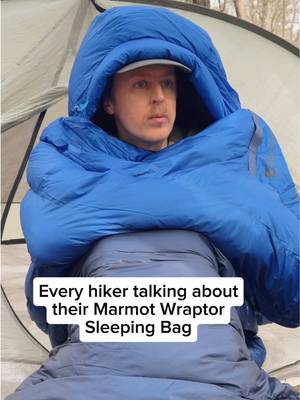 Wrapped up in a cocoon of comfort with this @Marmot Wraptor sleeping bag #ad #MarmotPartner #backpacking #camping #comedy
