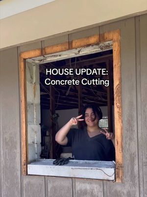 House update: concrete cutting 🏡 this home renovation has taken sooo long but we think it’ll be worth it because it’s our forever home #homerenovation #homereno #DIY #construction @DEWALT @Kool-Aid Man @The Home Depot 
