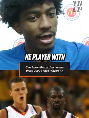 How many 2000s NBA players can Jaxon Richardson name? 🤔 #basketball #trivia #NBA