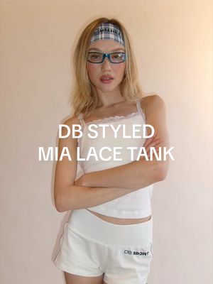 DB SPORT is available now ♡ Francesca wears the mia lace tank in soft white in xs 