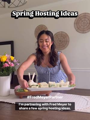 #ad Are you hosting any events this spring? This spring season, I’m partnering with @fredmeyerstores to share a few spring hosting ideas. Spring hosting idea # 1: Create a simple, fun festive table centerpiece using green filler grass and colorful eggs. Spring hosting idea # 2: Create delicious cucumber sandwiches. These cucumber sandwiches are so easy to make. You’ll need one english cucumber, dill, a pinch of salt, cream cheese, and sour cream. I used festive cookie cutters to add some fun shaped sandwiches to the platter.  Whether you’re preparing for your next holiday event, or shopping for spring blooms, Fred Meyer offers low prices in every aisle. You can also clip and save more with coupons in the digital app. Head to my link in bio to save more with Fred Meyer. @Kroger  #FredMeyerPartner #FredMeyer #SaveWithKroger