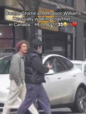 Connor Storrie and Hudson Williams casually walking together in Canada… HELLO??? 👀😭🫶🏽❤️ #heatedrivalry #connorstorrie #hudsonwilliams #ilyarozanov #shanehollander