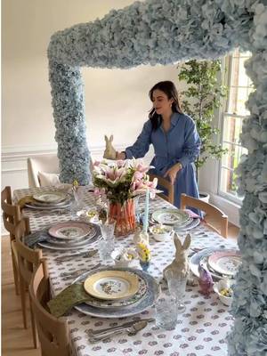 The prettiest Easter tablescape that feels like spring from @Carol de Mauro 🤍 Shop up to 50% off Easter at our link in bio. #mypotterybarn 