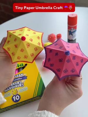 A little spring craft magic! ☂️✨ Turn paper into the cutest tiny umbrella with this easy DIY your kids will love. Perfect for a fun, hands-on activity at home. Visit your nearest Staples store to grab your supplies and get creative! Save this for your next craft day and try it at home. #StaplesCanada #WorkLearnGrow #KidsCrafts #SpringDIY #CraftTime