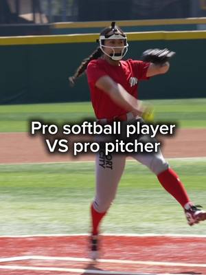 Pro Softball Player vs Pro Baseball Player #baseball #softball