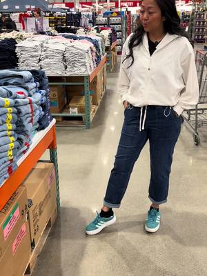 @buffalojeans Buffalo Women’s Pull-on Straight Jean with Convertible Hem drawstring pants @costco_canada  are everyone’s favorite. Calgary Heritage April 2026. Item  1970048 $19.99 and online.  So cute! #tinasfavyyc #yyccostcolovers #costco #costcoloverscanada #buffalojeans 