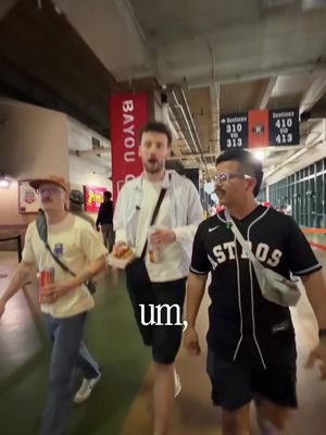 Started in the upper deck looking for ONE person willing to trust me… No questions. Just vibes. He said yes… and didn’t know what was coming next 😂 This might be my favorite one yet. 100 comments and I’ll do it again next game. #astrosbaseball #baseball #fanaticsfest 
