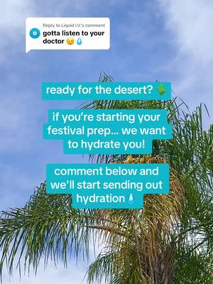 Replying to @Liquid I.V. just bc you’re in the desert doesn’t mean you have to be dehydrated 🏜️🙂‍↔️ #liquidiv 