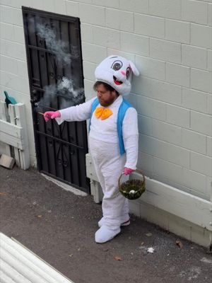 Caught the Easter bunny on break 