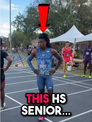 He’s DIFFERENT. GROWN MAN SPEED 😳⚡️  Zamarii Sanders SHOWED OUT against Pro’s. Clocked a 20.55 in the 200M #trackandfield #speed #fast #highschooltrackandfield #olympics