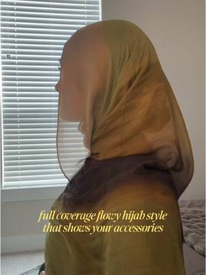 new fav flowy full coverage hijab style that still shows your accessories 💌🌟