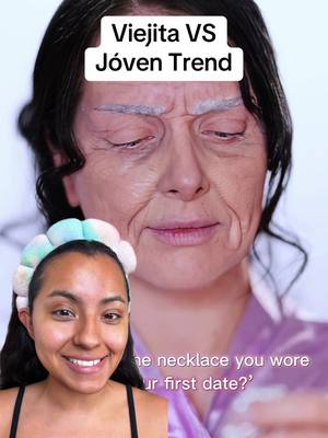 Voy a hacer este trend de “Viejita VS Jóven” a ver cómo me sale😳 #michmoon #makeup #trend #bts #oldvsyoung 