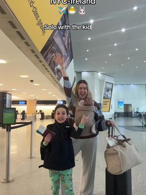 NYC - Dublin travel day - first time flying solo with the kids 🙃  #travel #Vlog #travelvlog #ireland #dublin @Aer Lingus 