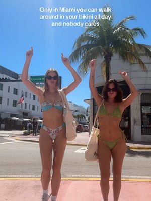 I love how everyone here walks around with barely any clothes 😎 #miamilife #miamivibes #bikinigirls 