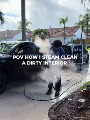 Do you add steam cleaning to your services ? 🤝 #fyp#detailing#steamcleaning#ceramic#palmbeachcounty 