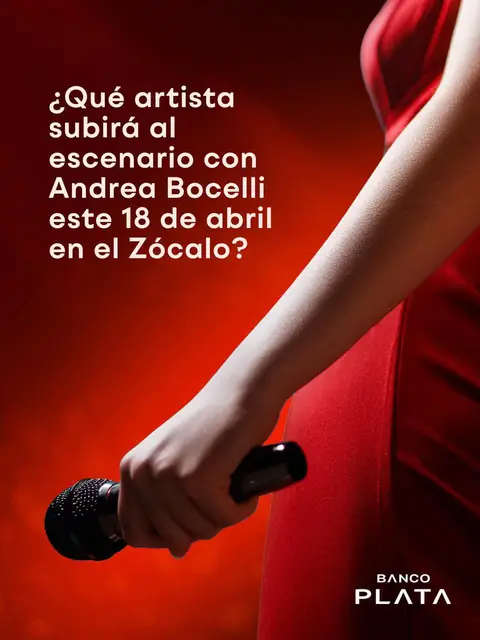 Y el 18 de abril es una de ellas. Ese artista sorpresa será el que acompañará a @Andrea Bocelli en el escenario. La pregunta es: ¿ya sabes quién? #SimplementeMaravilloso  #BancoPlata
