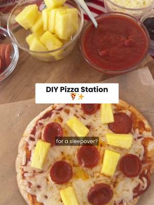 The easiest sleepover dinner hack: DIY pizza station 🍕✨ Ingredients: O Organics Mini Pizza Crusts or Plain Bagels Lucerne Shredded Mozzarella O Organics Tomato Sauce Toppings (pepperoni, olives) Seasonal fruit (side) Instructions: Set up toppings buffet-style Kids assemble mini pizzas Bake at 400°F for 10 minutes #KidsSleepover #PizzaNight #DIYPizza #FunForKids #SleepoverIdeas