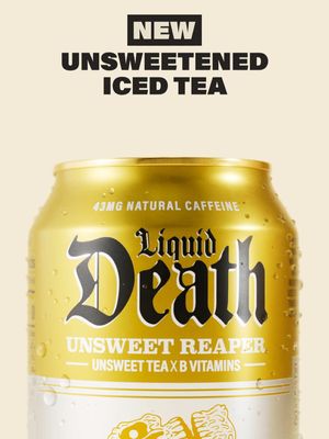 🚨 NEW: Unsweet Reaper Iced Tea 🚨 Zero sugar. Zero calories. Zero mercy. Just crisp iced tea with 43mg of caffeine per 12oz can, about the same as a Diet Coke. Our first and only unsweetened iced tea with a boost of caffeine and B vitamins is available now on Amazon. Link in bio.