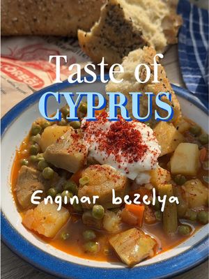 Cooking with mum in Cyprus! Welcome to Taste of Cyprus Enginar bezelya recipe: 400g garden peas  4 fresh articokes  2 onions 4 gloves garlic  2 tbps tomato paste  60ml olive oil  Salt & pepper  method: prep the articokes by removing the outer leaves, cut off the top and spoon out the inner fury bit, peel the stalk and cut into wedges, add straight into lemon water to stop oxidation. add the chopped onions into pan with olive oil, then the garlic until soft & sweet, add tomato paste & season salt and pepper, let the tomato paste cook down and release its oil, each step should be low and slow. then add the fresh peas and articokes, add enough veg stock to cover the veg and simmer for 30-40 mins, finish with fresh parsley & drizzle of olive oil  #cyprusfood #articoke #freshpeas #tasteofcyprus #plantbased