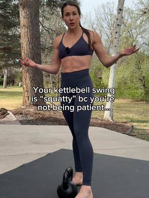 The kettlebell swing is a hip dominant exercise, small little tweaks in your form can make you more explosive and pain free. For more coaching and workouts, check out Body & Bell on @Ladder | Fitness App  #kettlebellcoach #kettlebellswings #kettlebellworkout #fitmom #kettlebell