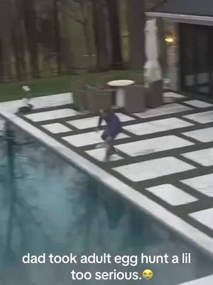 Pops wins the egg hunt 🤣(🎥:@JM) #easter 