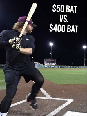 Hitting with the CHEAPEST Wood Bat we could find.. #baseball #MLB 